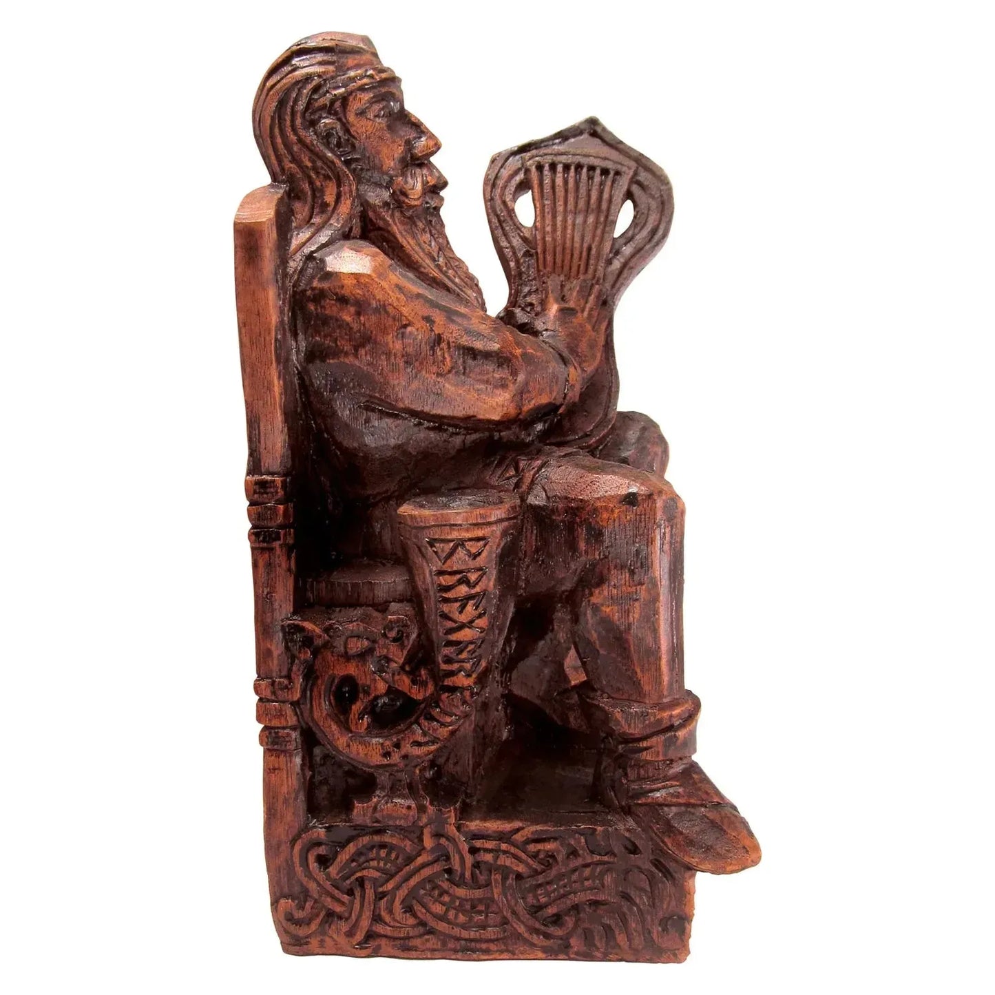 Seated Bragi Statue