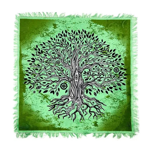 Green Tree of Life Altar Cloth Tapestry (18 X 18 in.)