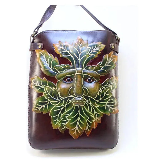 Handmade Leather Tree Man Purse Pouch