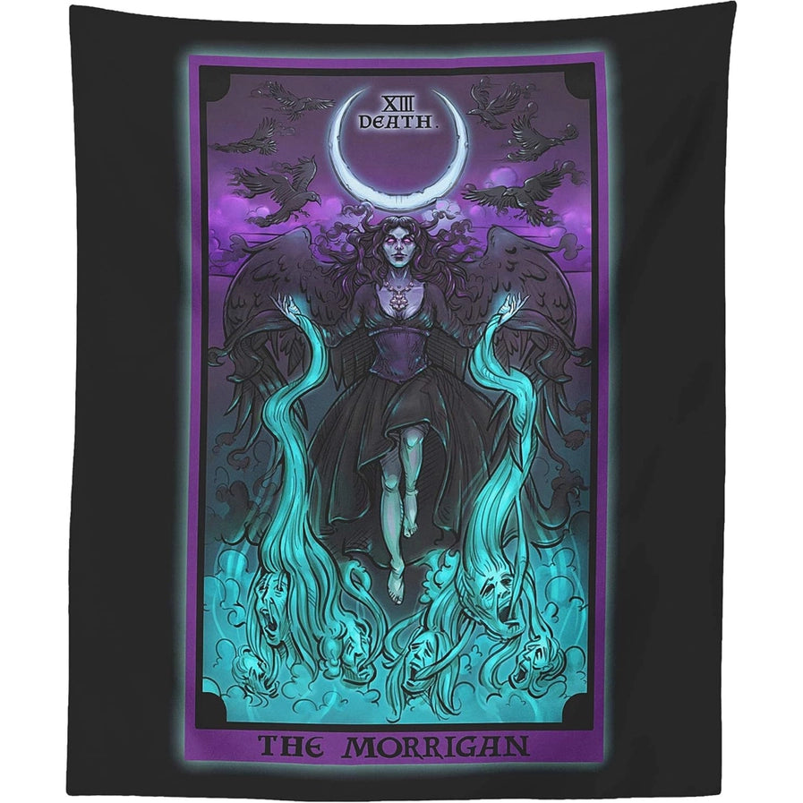 Death Tarot Card Tapestry - Celtic Goddess the Morrigan