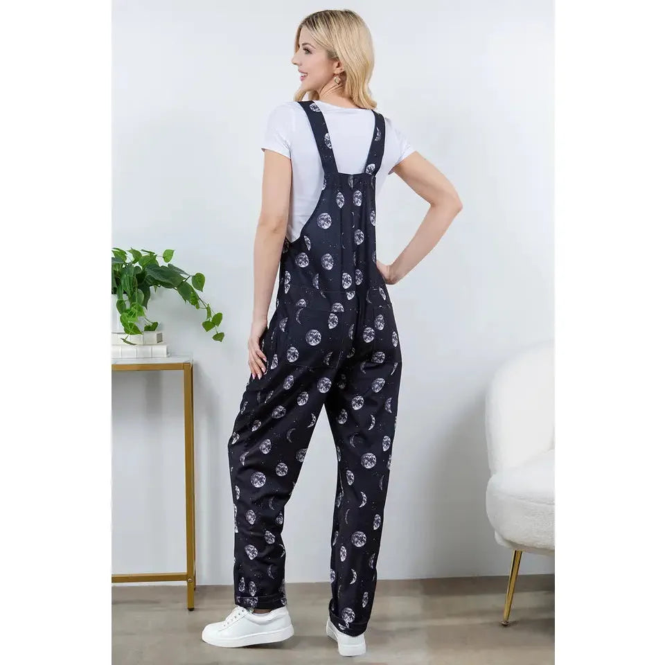 Phase of Moon Overalls Jumpsuit Sizes Small-3X