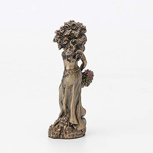 Mini 3 3/4" Aja Santeria Orisha of Forest and Herbs Resin Figurine Hand Painted Bronze Finish