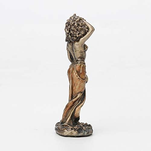 Mini 3 1/2 Inch Oshun Santeria Orisha Goddess of Love, Beauty and Marriage Cast Resin Hand Painted Antique Bronze Finish Statue