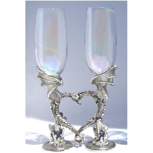 Dragon Heart Glasses-Pewter Toasting Glasses