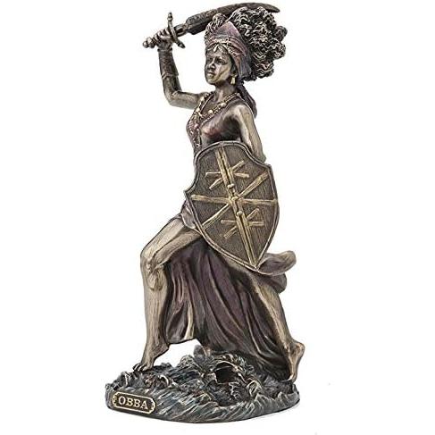 Veronese Design 8 5/8" Santeria Orishas Obba River Goddess Cold Cast Resin