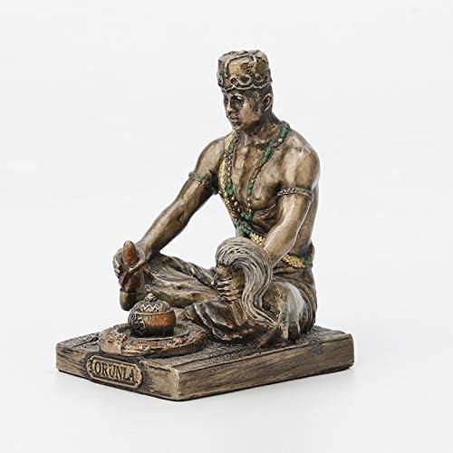 Mini 2 1/2 Inch Orunla Santeria Orisha God of Wisdom, Destiny and Prophecy Cast Resin Hand Painted Antique Bronze Finish