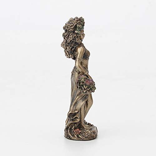 Mini 3 3/4" Aja Santeria Orisha of Forest and Herbs Resin Figurine Hand Painted Bronze Finish