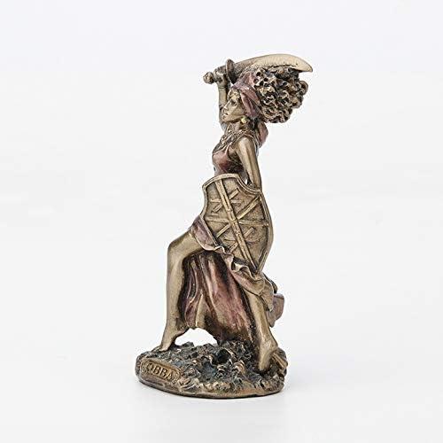 3 3/4" Obba Santeria Orisha of Rivers Resin Figurine Hand Painted Bronze Finish