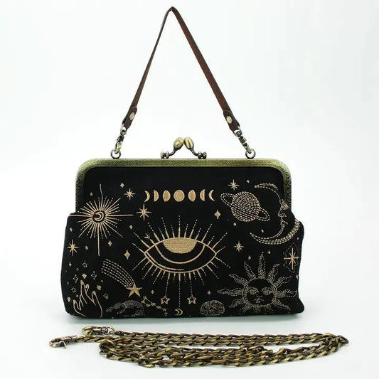 Celestial Kisslock Bag  Evil Eye Purse