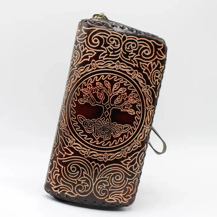 Handmade Leather Tree of Life Wallet