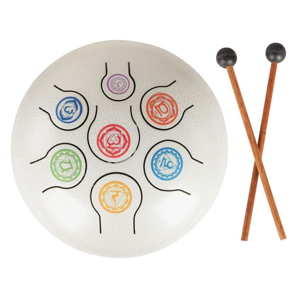 7 Seven Chakra Steel Drum Set 8"