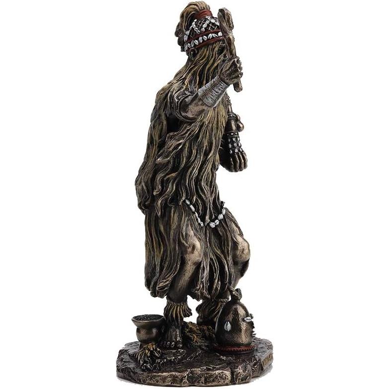 9 1/4" Babalu Aye Orisha of Healing Resin Statue Bronze Finish