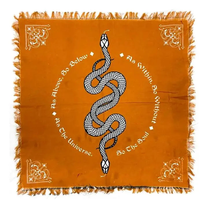 Orange Serpent Altar Cloth (24 X 24 in.)