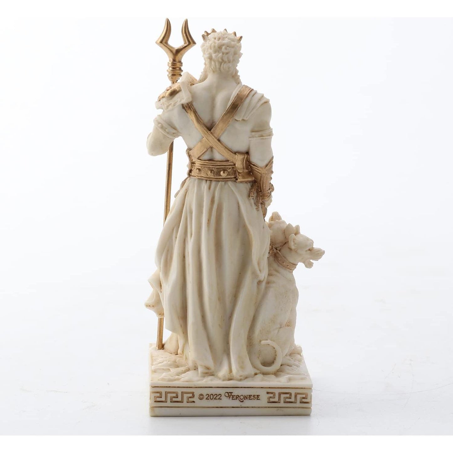 Ivory Gold Finish Hades Mini Statue Hand Painted 3 1/2"