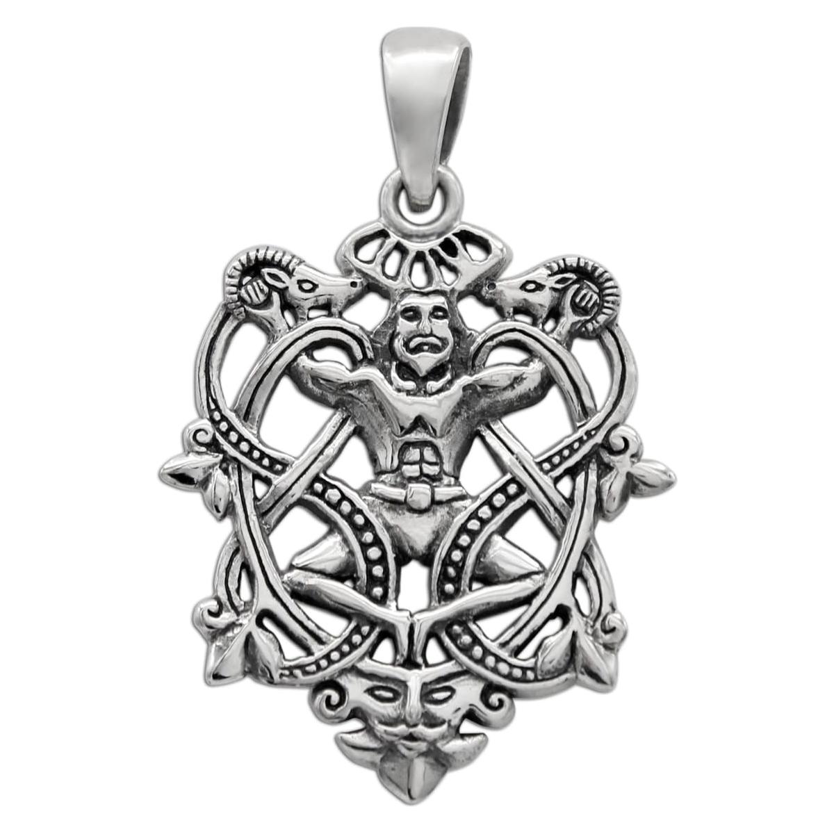 Dryad Design Cernunnos Pendant Sterling Silver Pagan Wiccan Celtic Horned God Jewelry