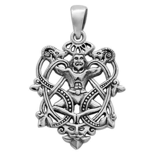 Dryad Design Cernunnos Pendant Sterling Silver Pagan Wiccan Celtic Horned God Jewelry