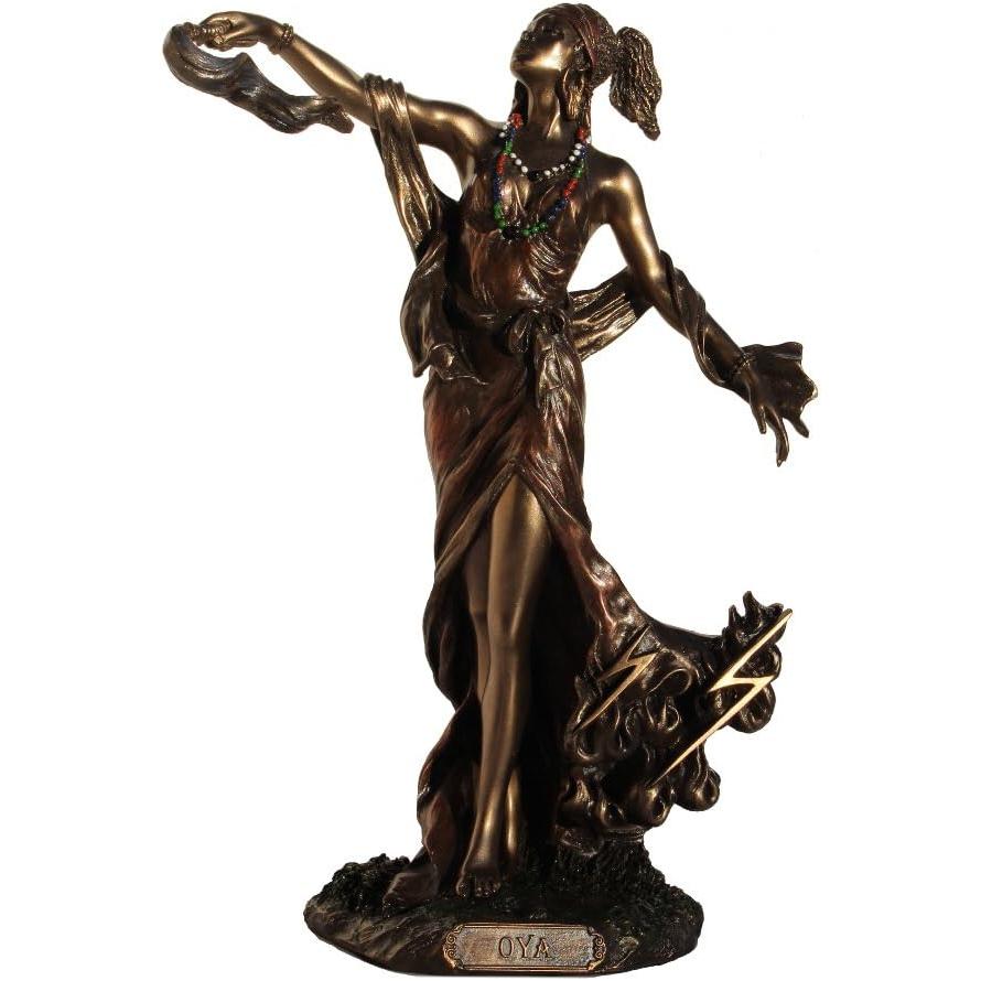 Veronese OYA - Goddess of Wind, Storm and Transformation Figurine, Bronze Color