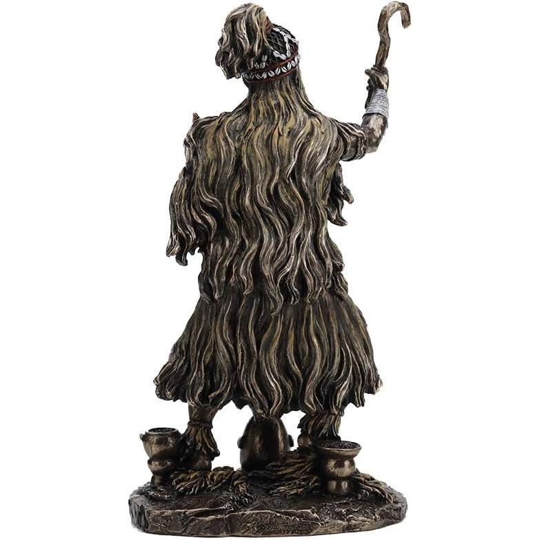 9 1/4" Babalu Aye Orisha of Healing Resin Statue Bronze Finish