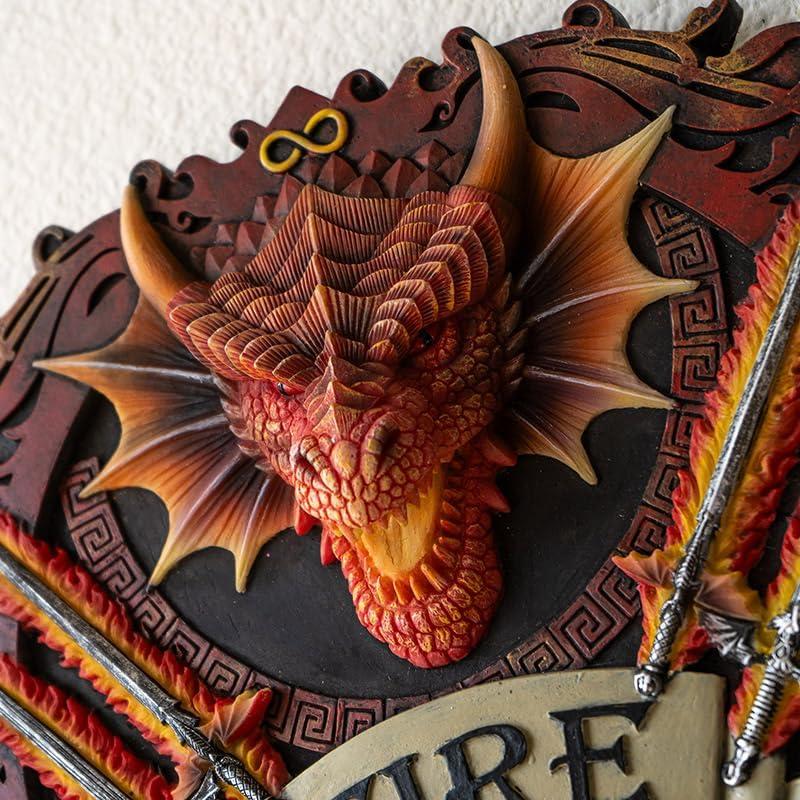 Anne Stokes Four Elements Fire Dragon Plaque