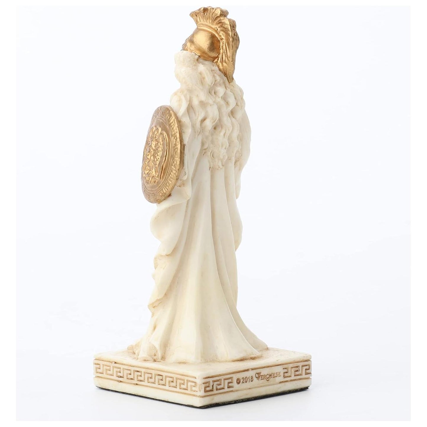 Ivory Gold Finish Athena (Minerva) Mini Statue Hand Painted 3 1/2"