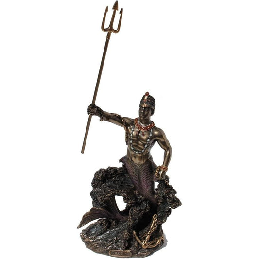 Olokun Owner Of The Deep Sea Statue, Cold Cast Bronze