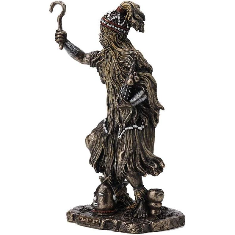 9 1/4" Babalu Aye Orisha of Healing Resin Statue Bronze Finish