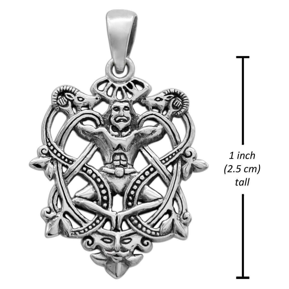 Dryad Design Cernunnos Pendant Sterling Silver Pagan Wiccan Celtic Horned God Jewelry