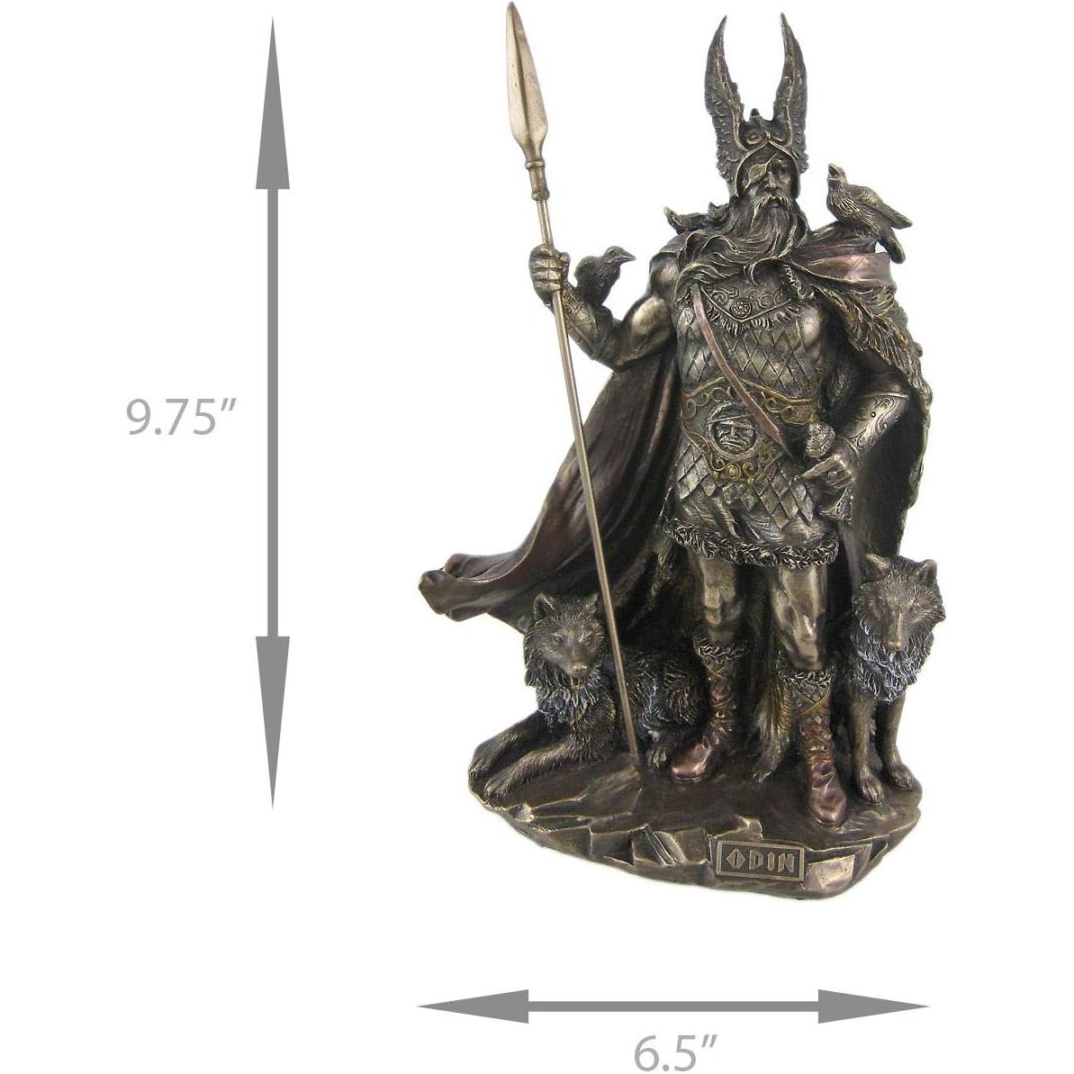 Standing Norse God - Odin Cold Cast Bronze Finish Sculpture Figurine