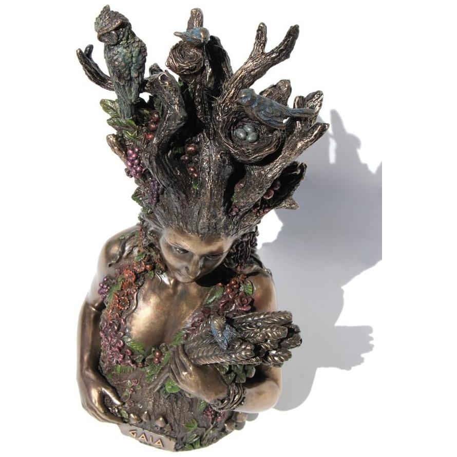 Gaia - Greek Primordial Goddess Of Earth Statue Bronze Finish