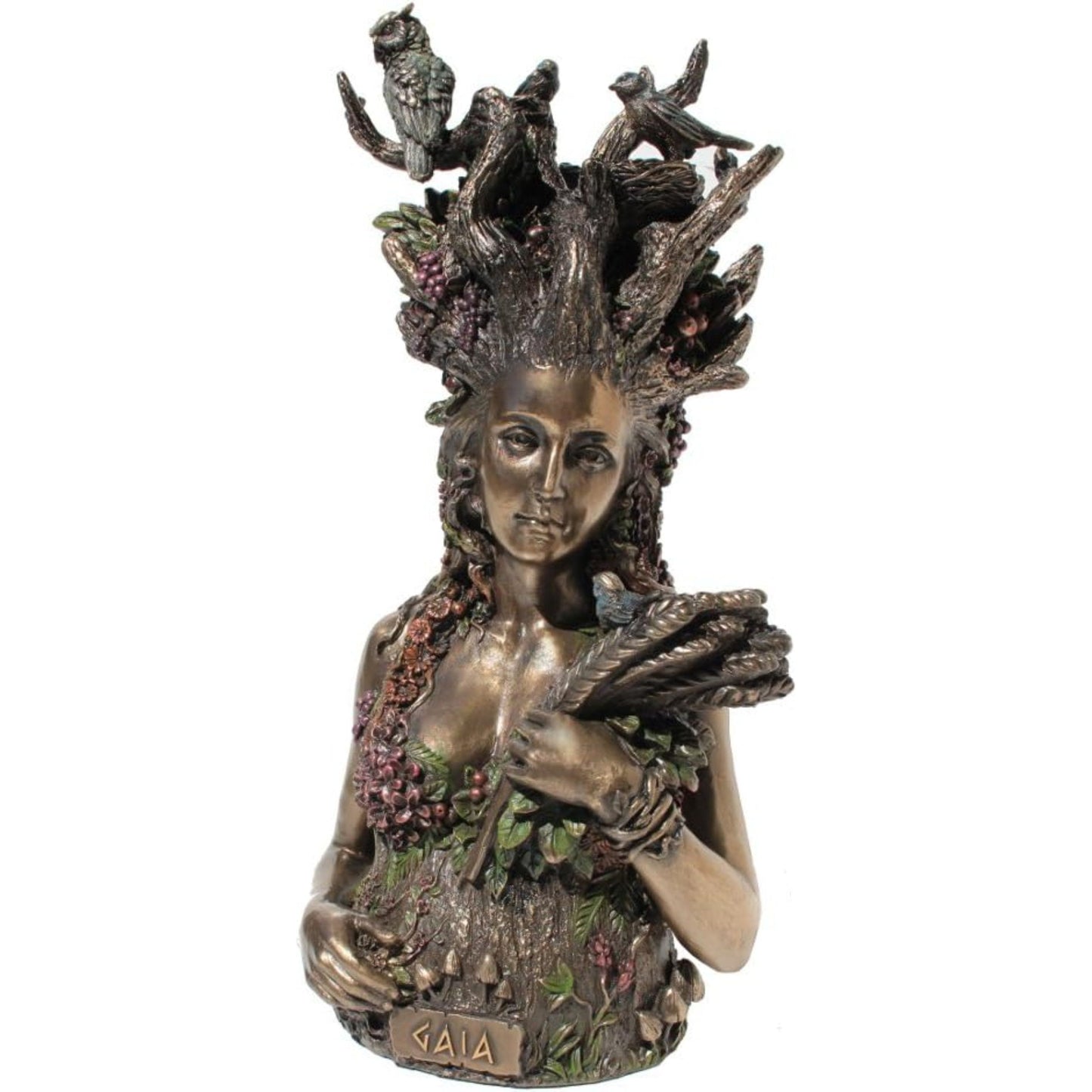 Gaia - Greek Primordial Goddess Of Earth Statue Bronze Finish