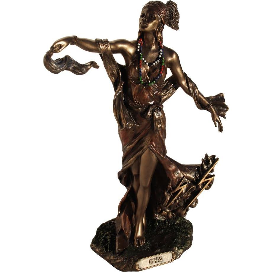 Veronese OYA - Goddess of Wind, Storm and Transformation Figurine, Bronze Color