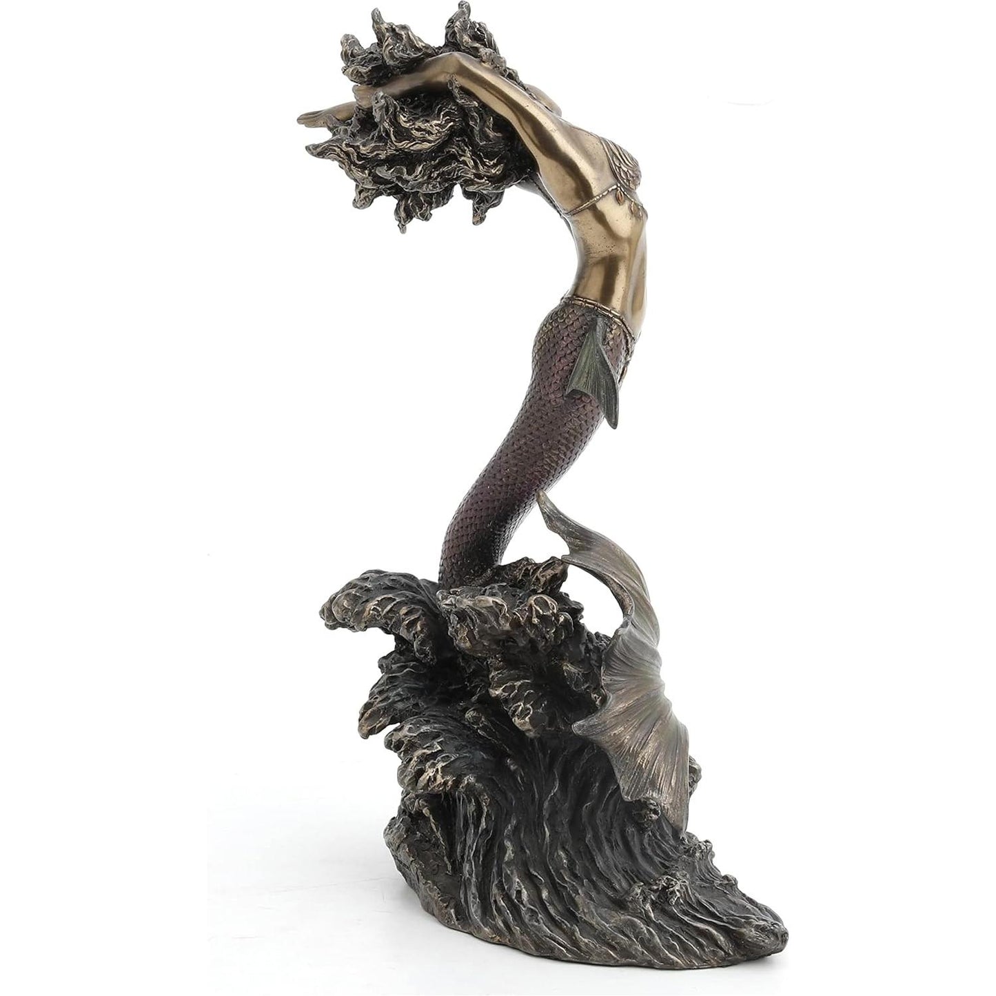 Yemaya - Mother of All and Goddess of The Ocean Figurine, Bronze Color