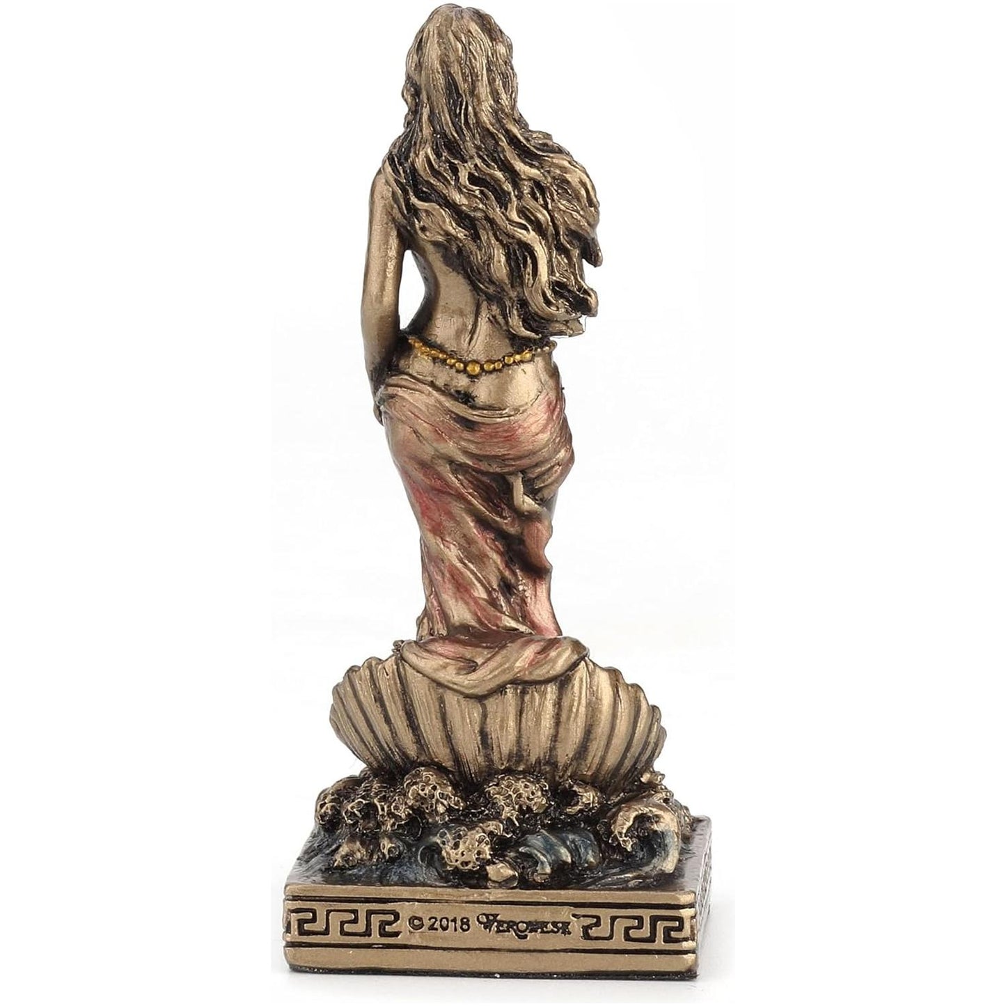 Bronze Finish Aphrodite Goddess Mini Statue Hand Painted 3 1/2"