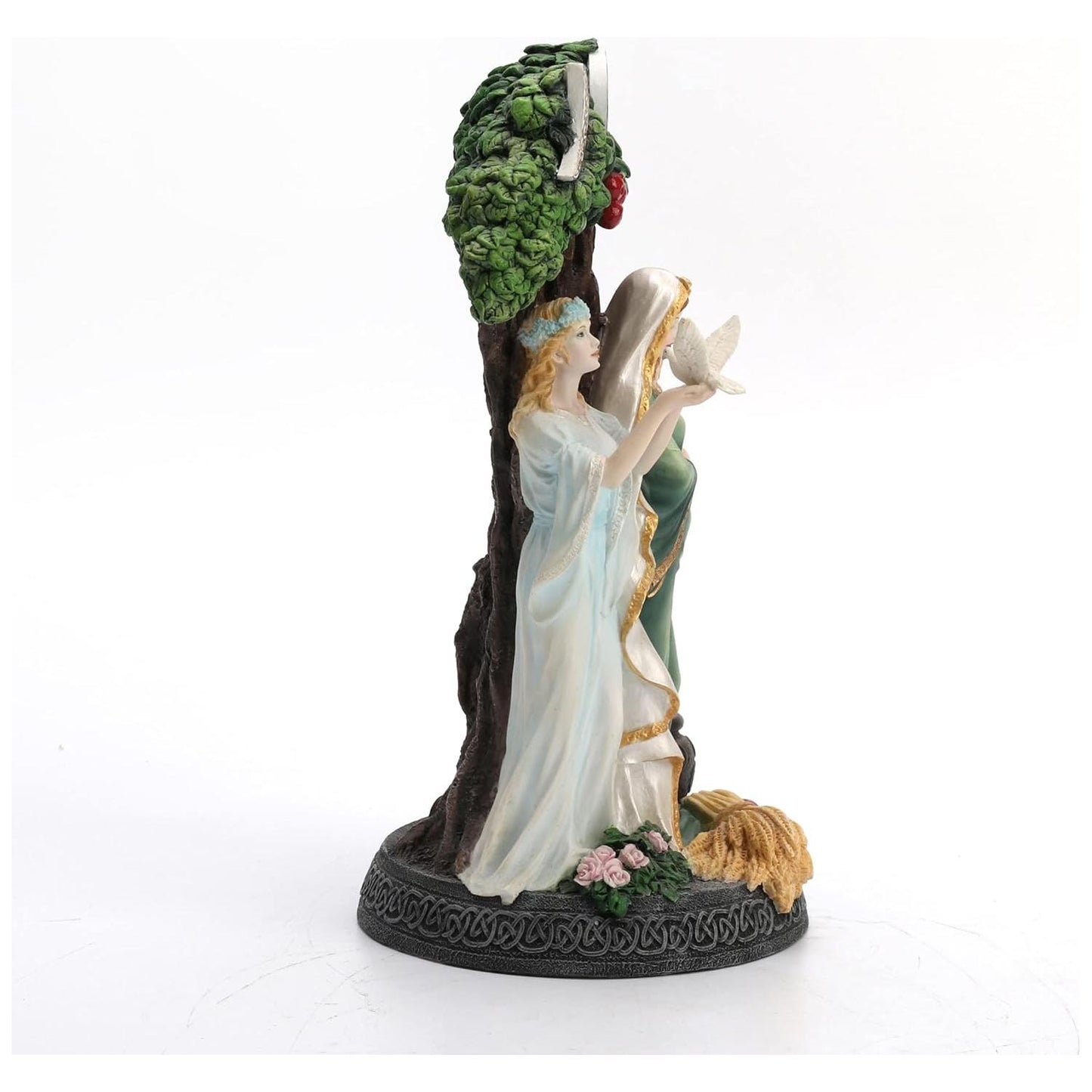 Painted Triple Goddess Mother Maiden Crone Statue