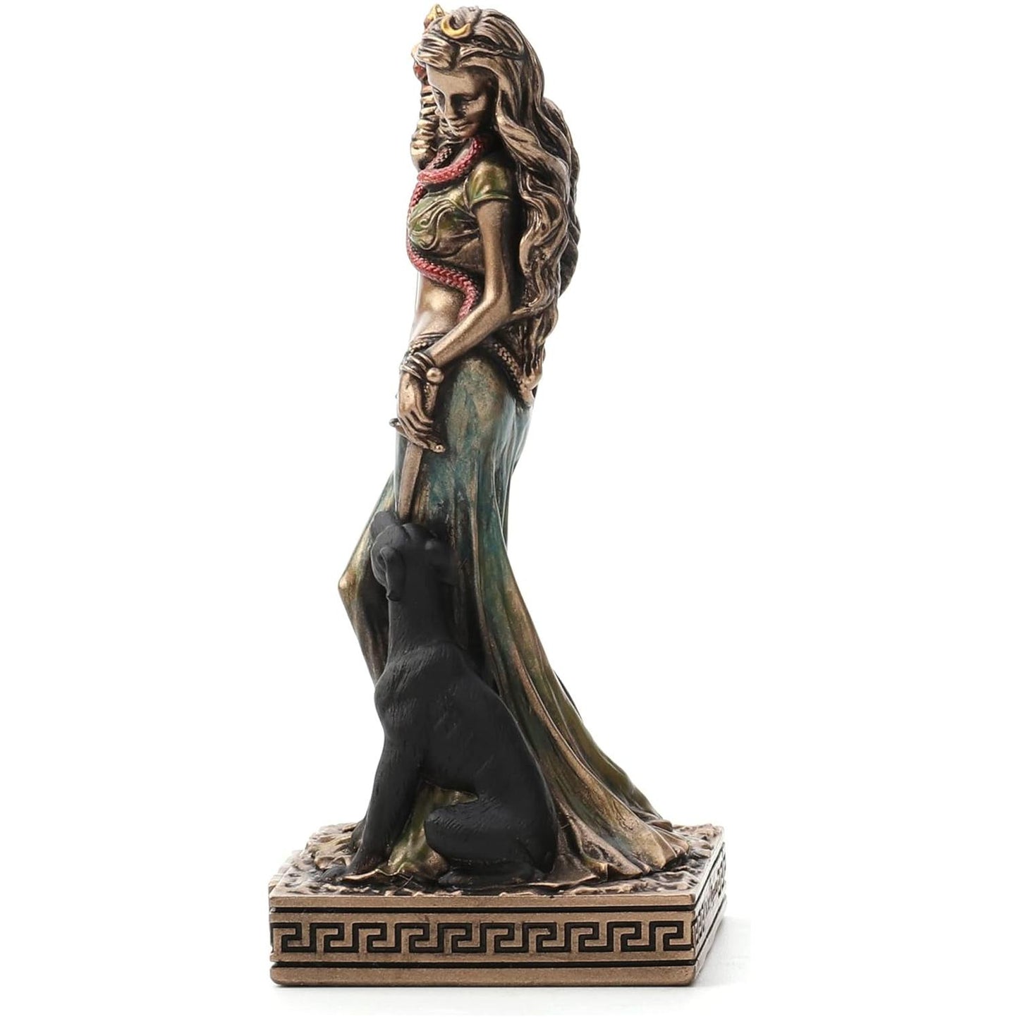 Bronze Finish Hecate (Hekate) Goddess of Magic Mini Statue Hand Painted