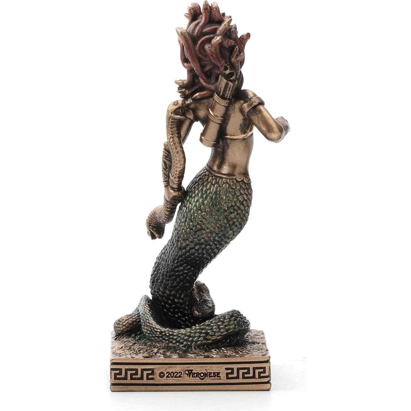 Bronze Finish Medusa Mini Statue Hand Painted 3 1/2"