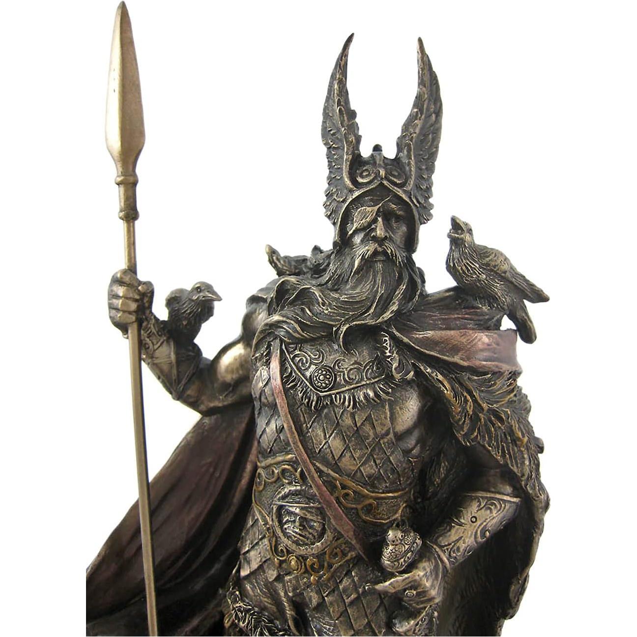 Standing Norse God - Odin Cold Cast Bronze Finish Sculpture Figurine