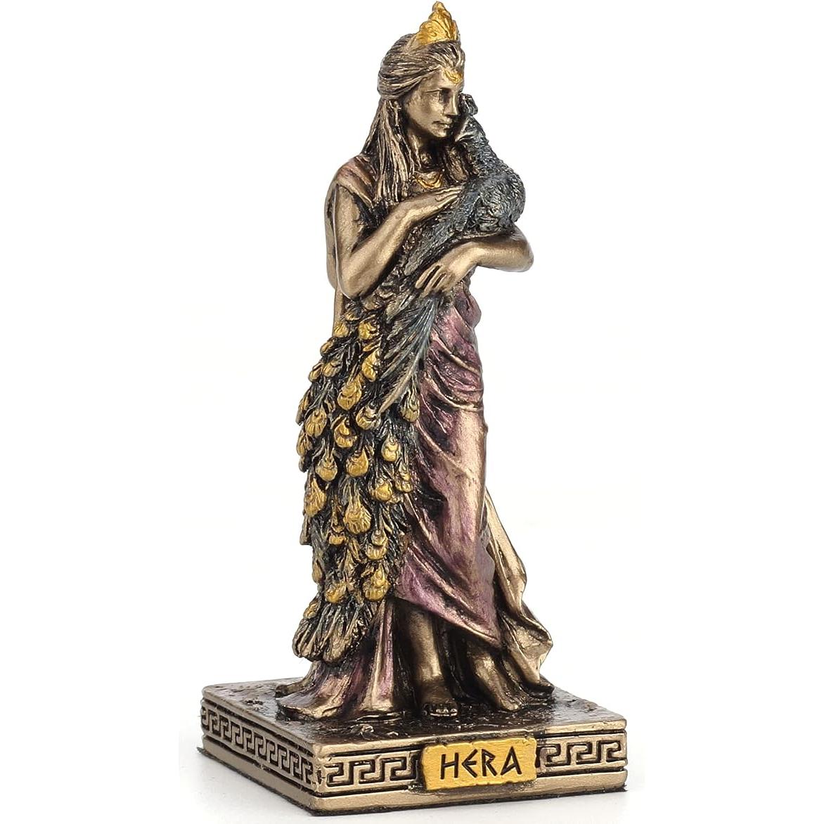 Bronze Look Finish Hera Mini Statue Hand Painted 3 1/2"