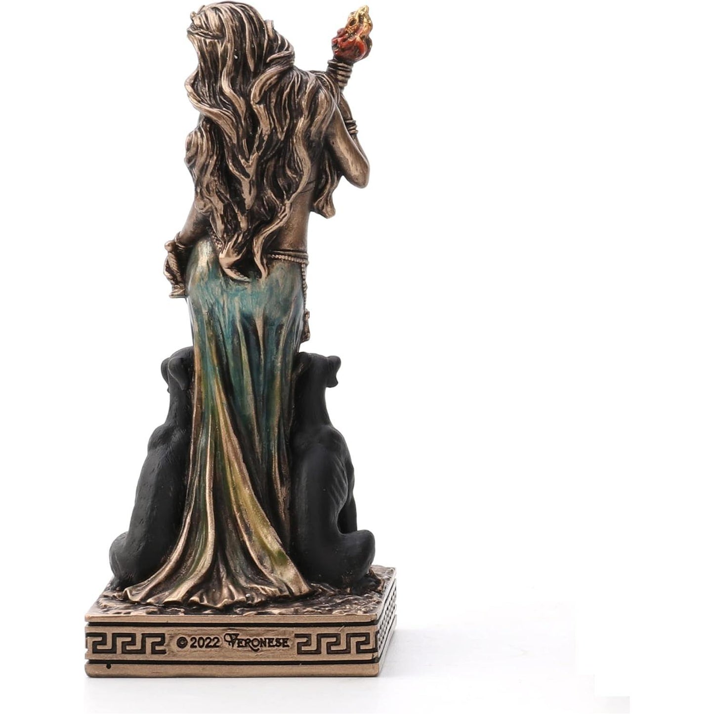 Bronze Finish Hecate (Hekate) Goddess of Magic Mini Statue Hand Painted