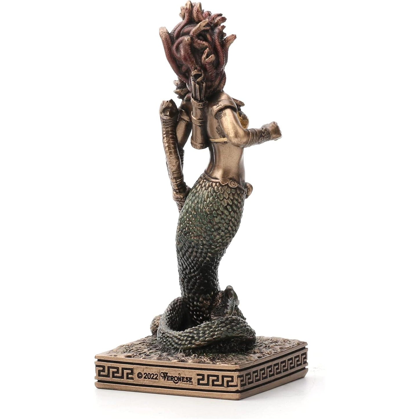 Bronze Finish Medusa Mini Statue Hand Painted 3 1/2"