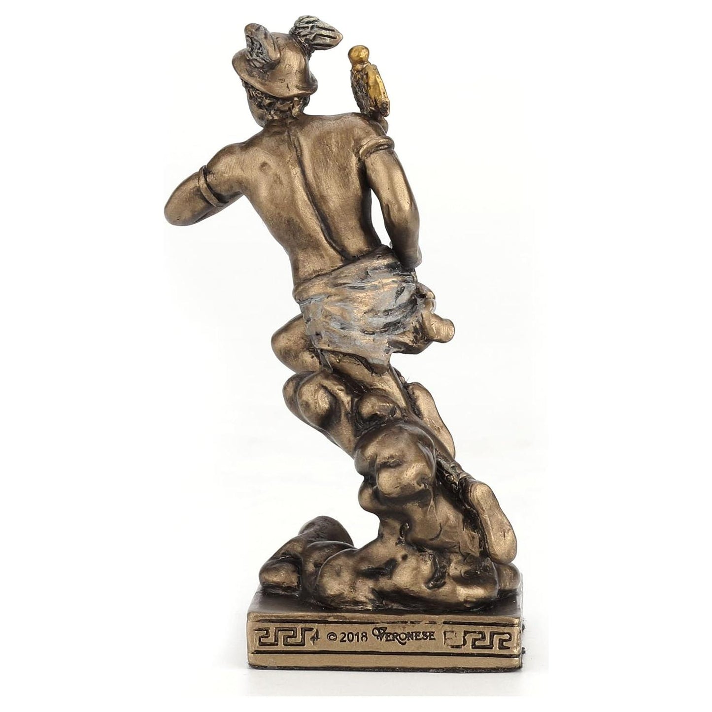 Bronze Look Finish Hermes Mini Statue Hand Painted 3 1/2"