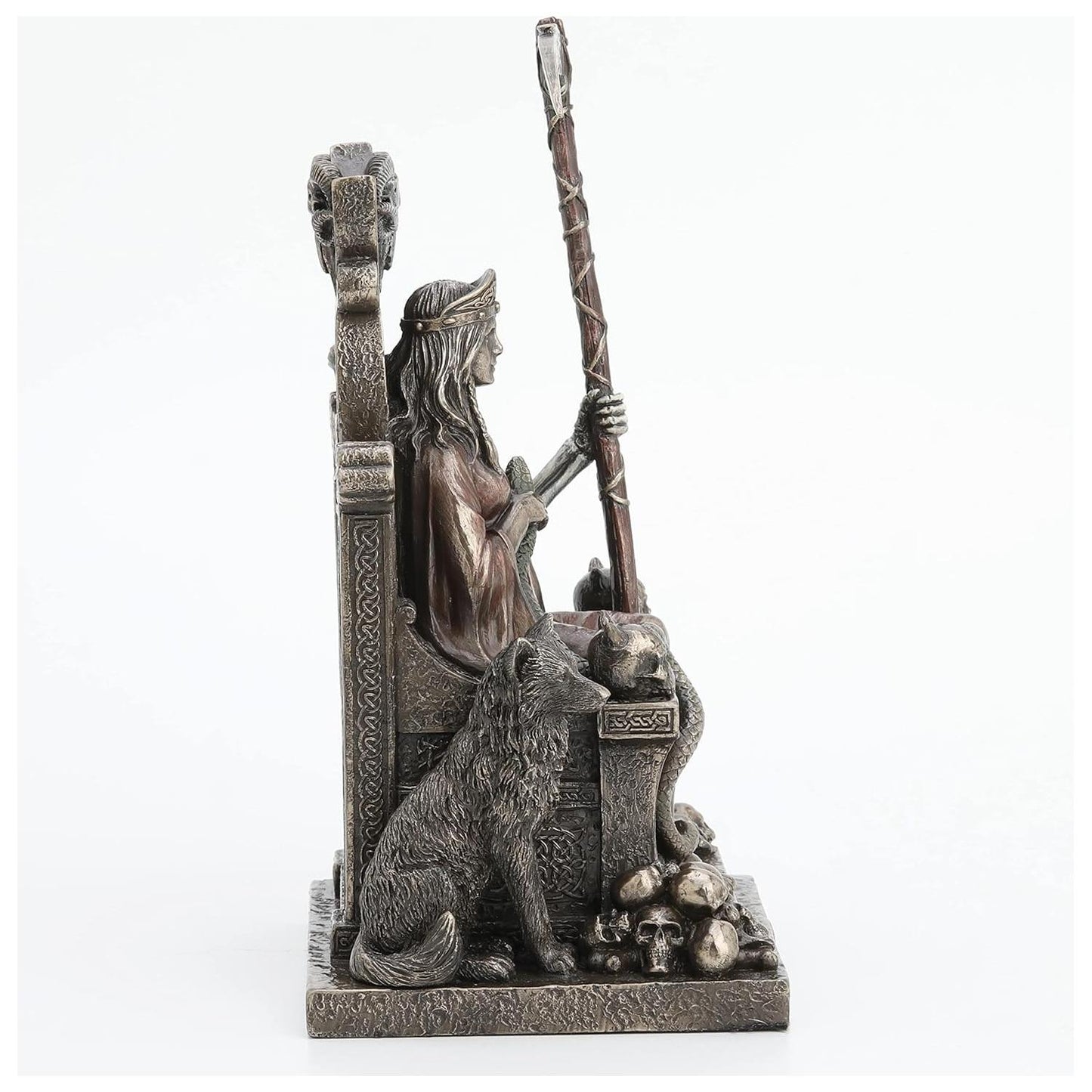 Hel The Norse Goddess of Helheim Cold Cast Resin Sculpture Antique Bronze Finish Statue