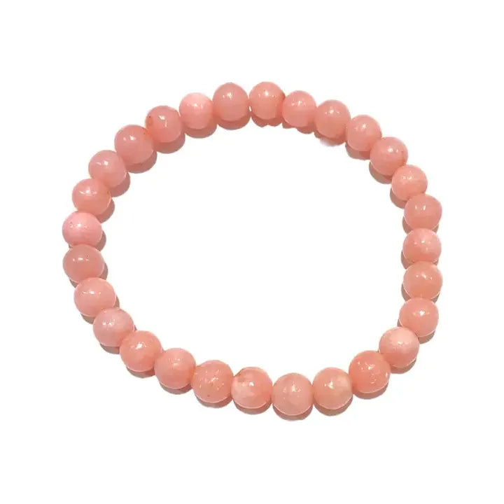 Child's Bracelet,6 mm Pink Opal Bracelet For Joy Happiness