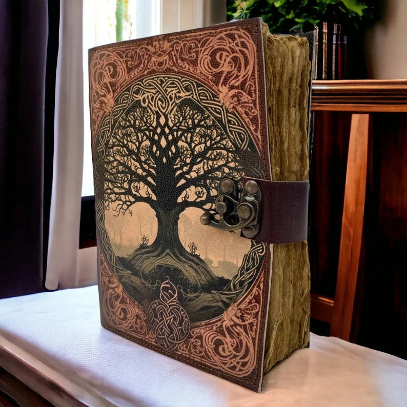 Leather Journal Tree of Life Journal Sketchbook or Book of Shadows
