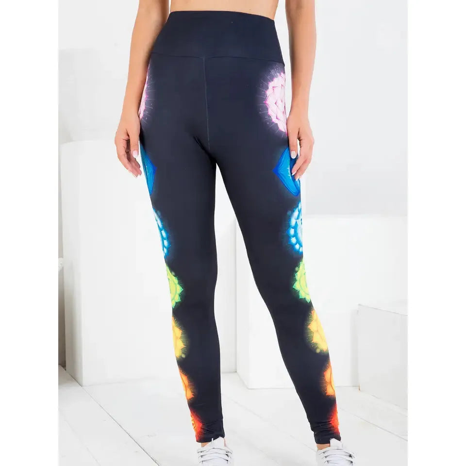 7 Seven Chakra Print Legging Yoga Pants S-L