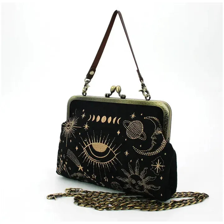 Celestial Kisslock Bag  Evil Eye Purse