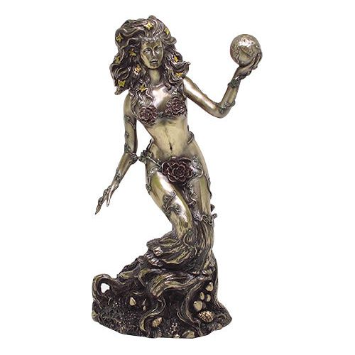 Gaia - Greek Primordial Goddess Of Earth Statue Bronze Finish by Derek Frost