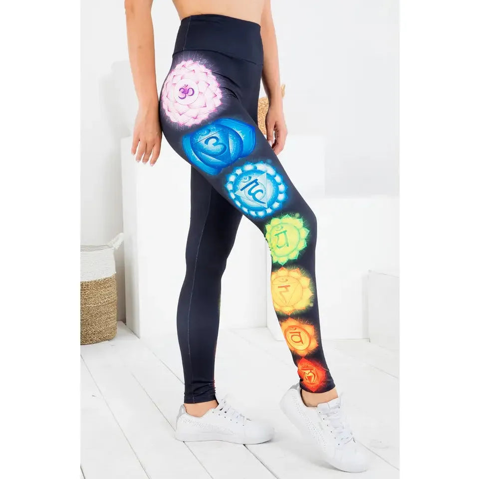 7 Seven Chakra Print Legging Yoga Pants S-L