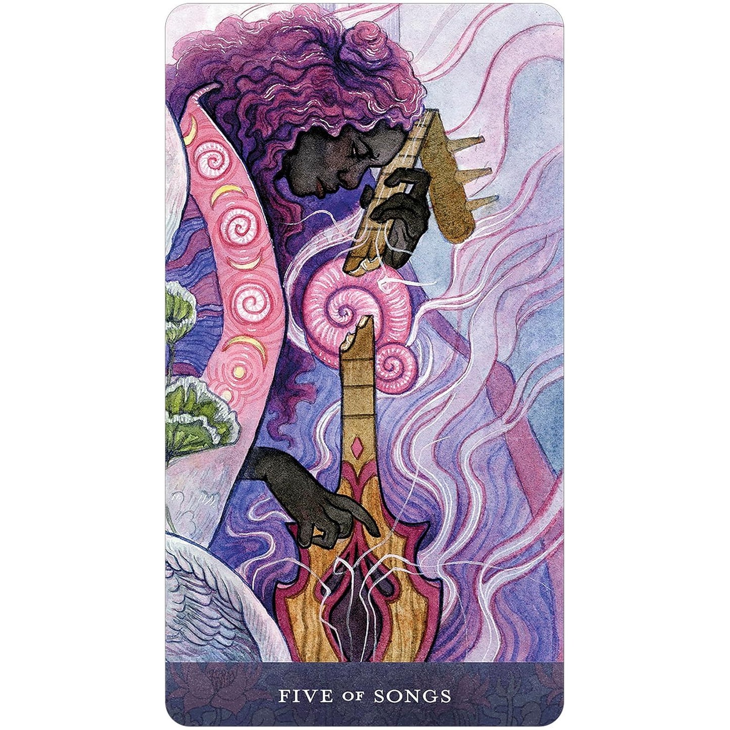 Blood Moon Tarot: Deluxe 78-Card Tarot Deck with Ethereal Watercolor Art, Linen Finish, Burgundy Edges, and Hardcover Book – Gold Foil-Accented Set