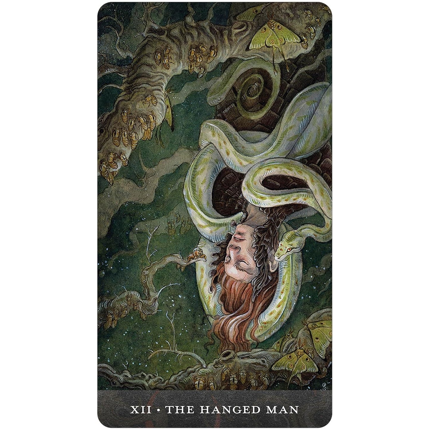 Blood Moon Tarot: Deluxe 78-Card Tarot Deck with Ethereal Watercolor Art, Linen Finish, Burgundy Edges, and Hardcover Book – Gold Foil-Accented Set